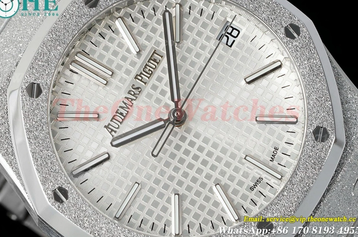 APSF Frosted Oak 15510 41mm White Dial Clone A4302 SS SS Royal Super 0413